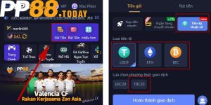 Giao Diện Mục Nạp Tiền Trên App PP88 – Đơn Giản, Trực Quan